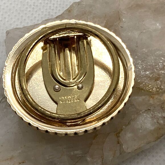 Vintage Western Germany Gold Tone Light Pink Iridescent Star Scarf Clip - Picture 5 of 9